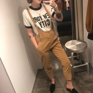 Thick material skinny overalls